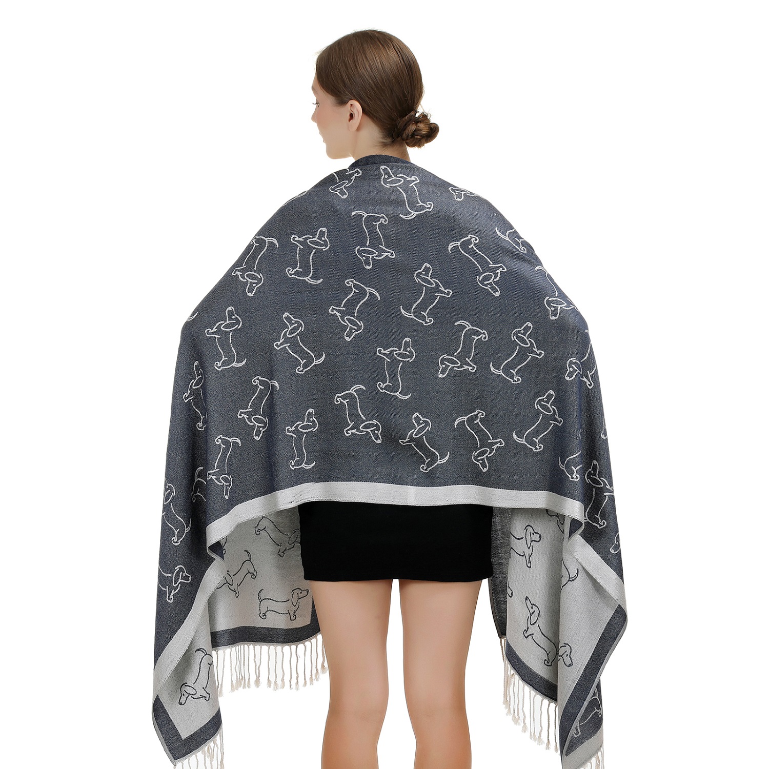 Playful Dachshund Pashmina SF24136 (12 Colors, 1Doz)