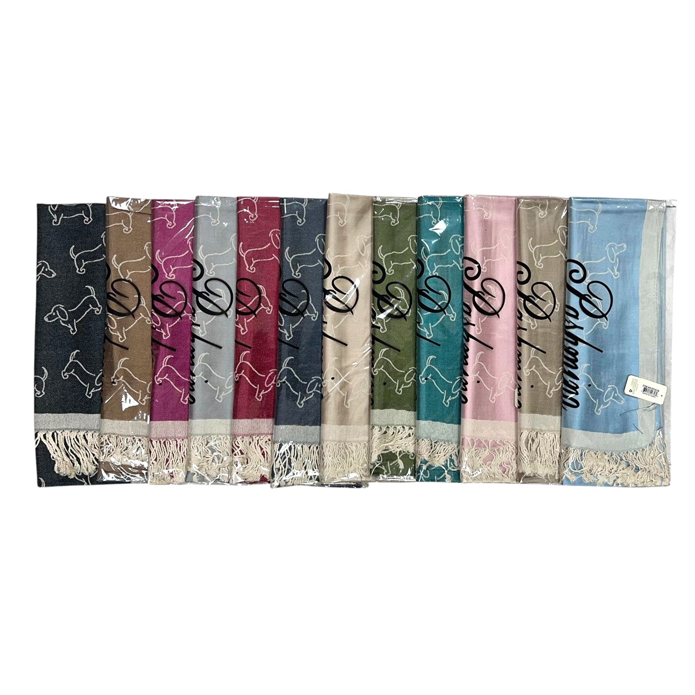 Playful Dachshund Pashmina SF24136 (12 Colors, 1Doz)