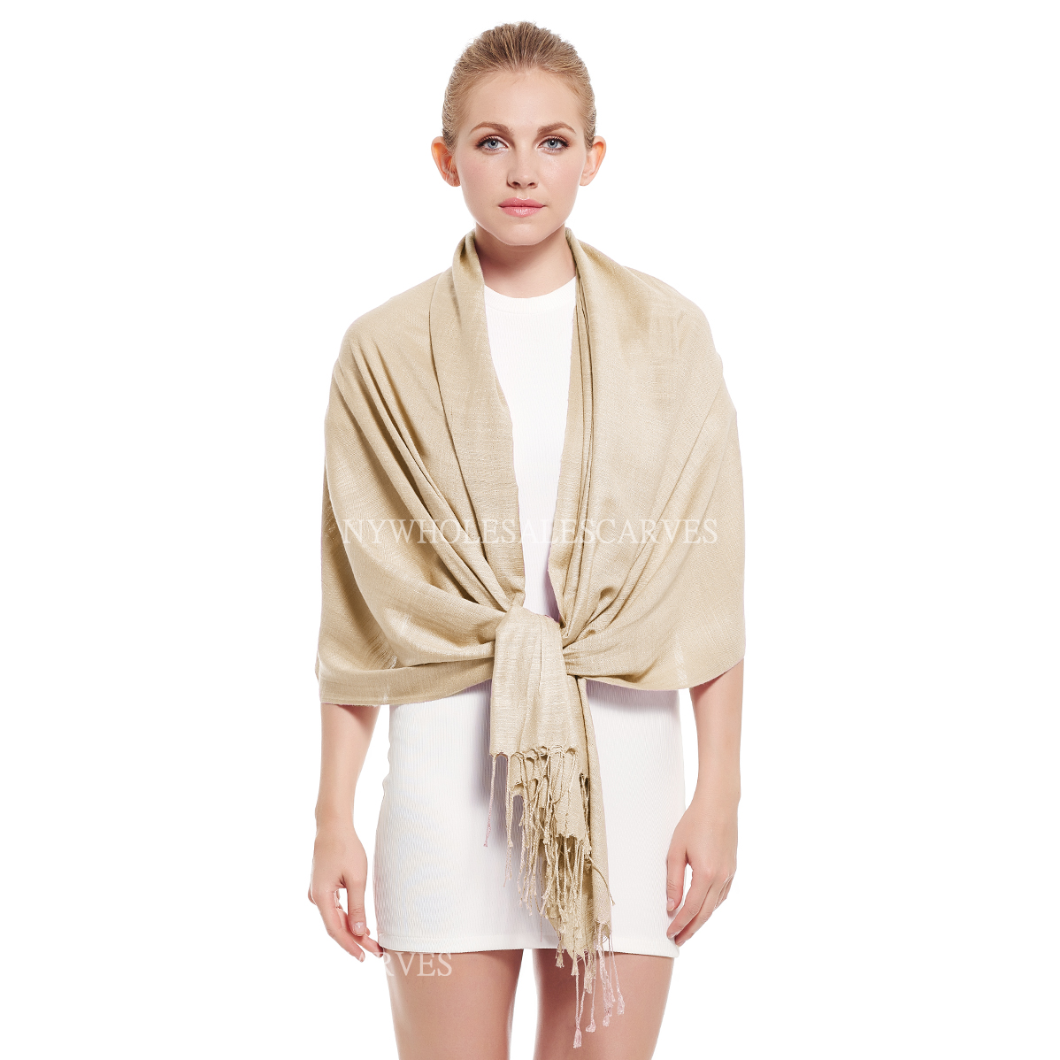 Premium Silky Soft Bamboo Fiber Shawl 9611 Champagne [DXG9611] - $5.50 ...