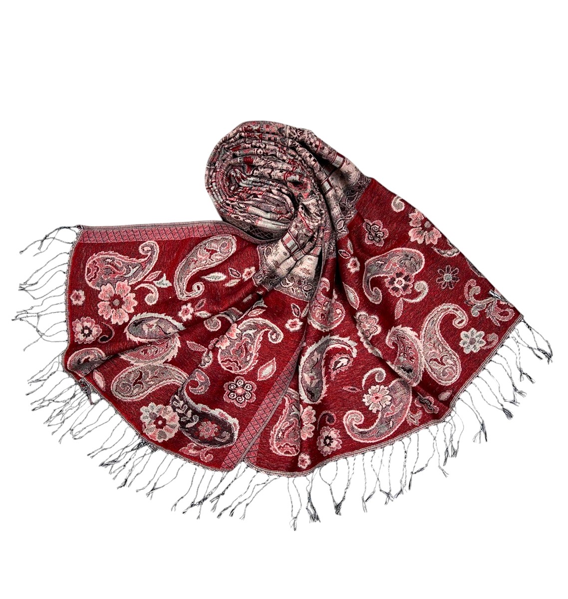 Vintage Floral Paisley Pashmina JB253 (10 Colors, 1Doz)