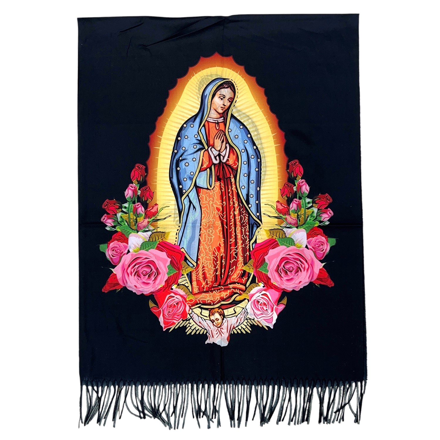 Virgin Mary Cashmere Feel Shawl SF24129