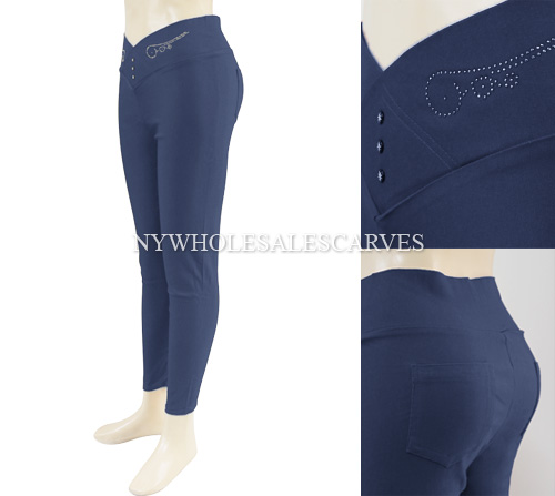 navy coated jeggings