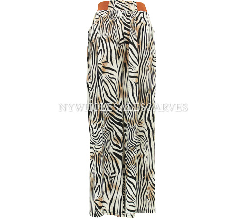 zebra print palazzo pants