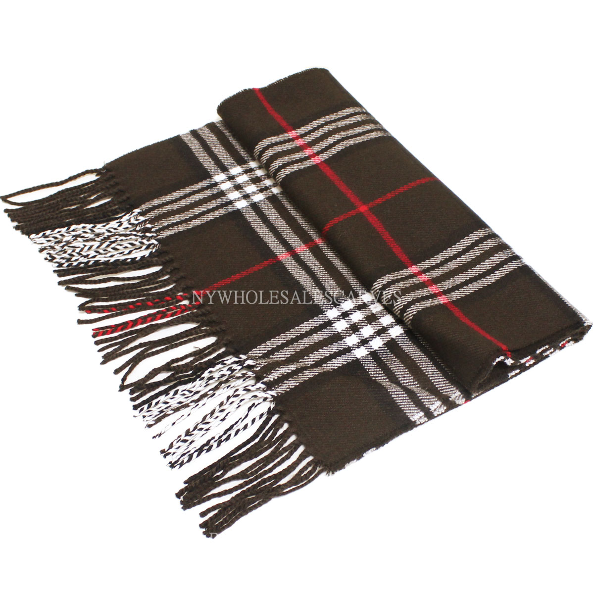 Giant Check Scarf #07-14 Color: D-Brown [07-14] - $3.28 : Wholesale ...