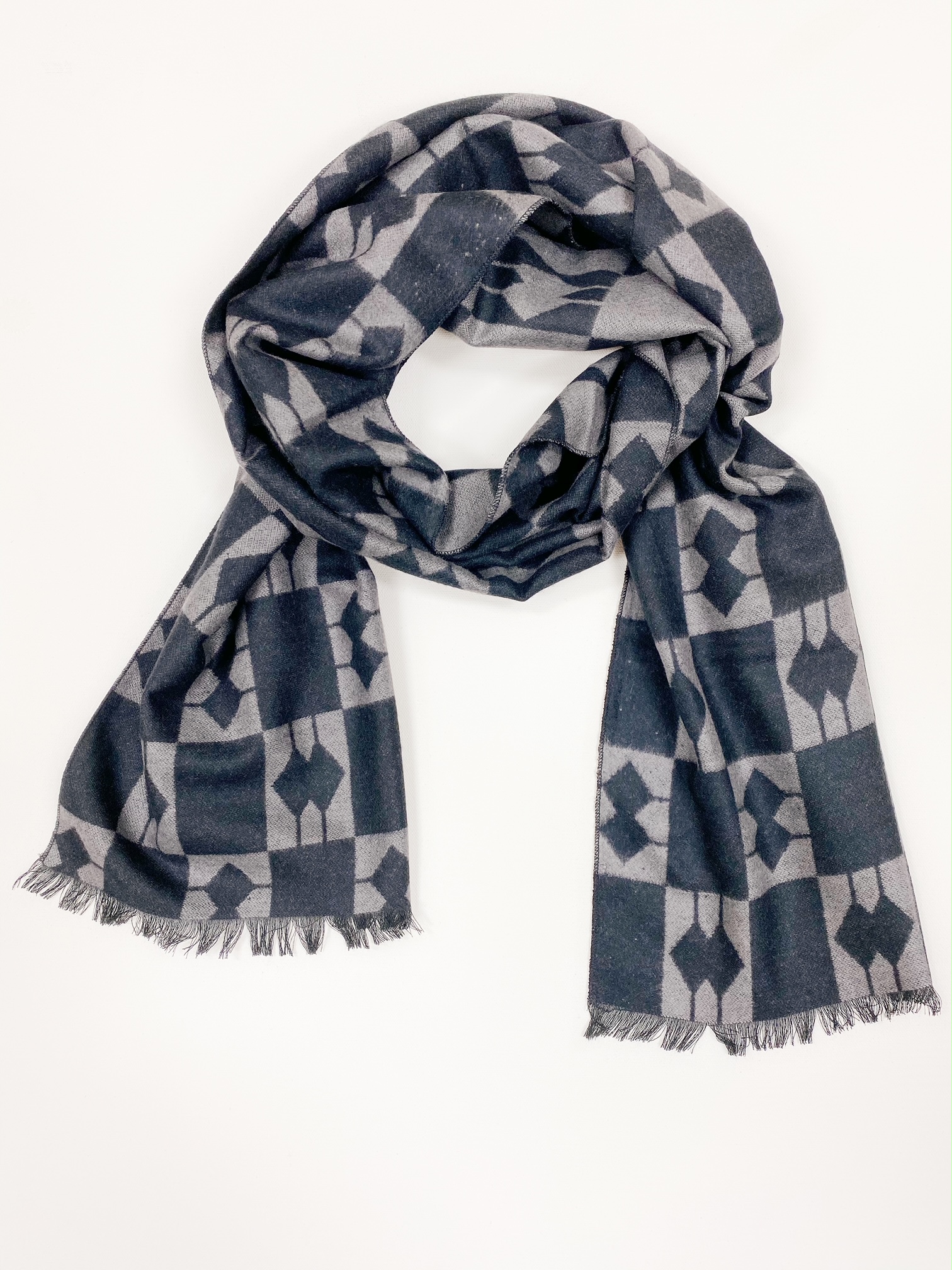 Mens Cashmere 100% Cotton Feel Scarf Winter Scarves 6 Prints Soft And
