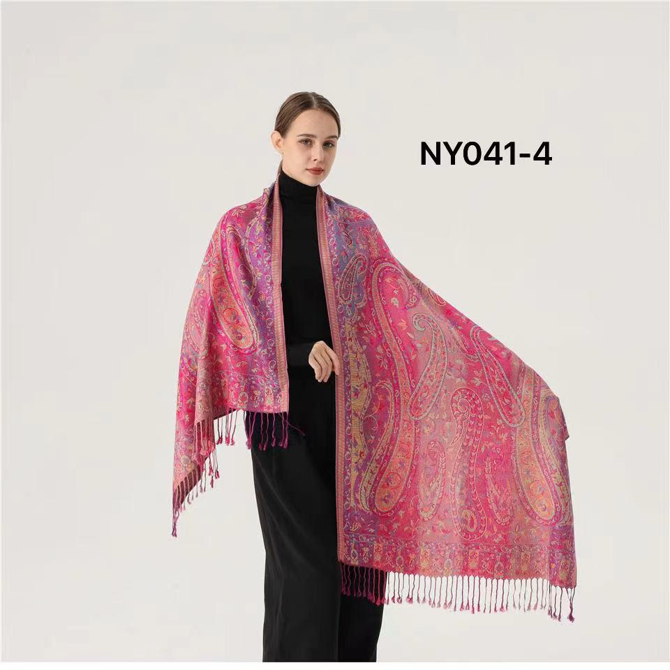 Luxury Rainbow Paisley Pashmina NY04104