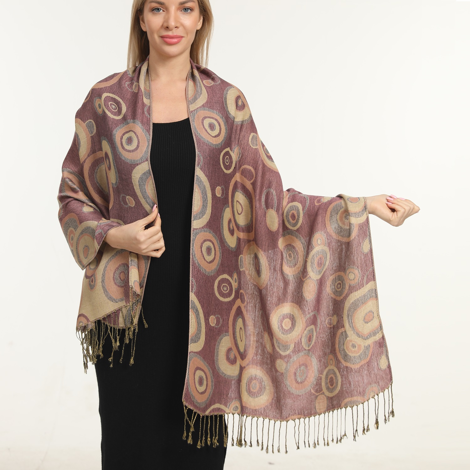 Multi Circle Pashmina NY2513 Orchid