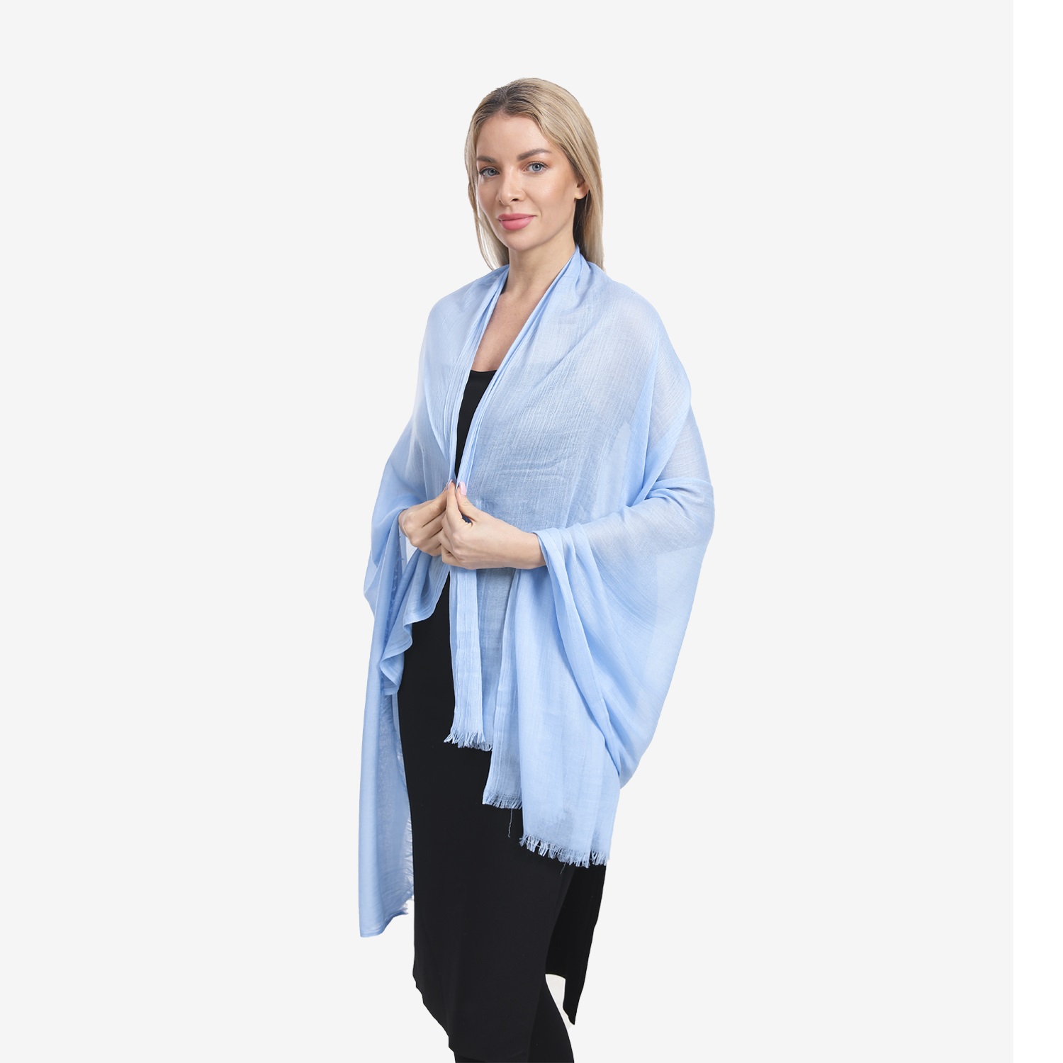 Soft Over Size Shawl 3307 Light Blue