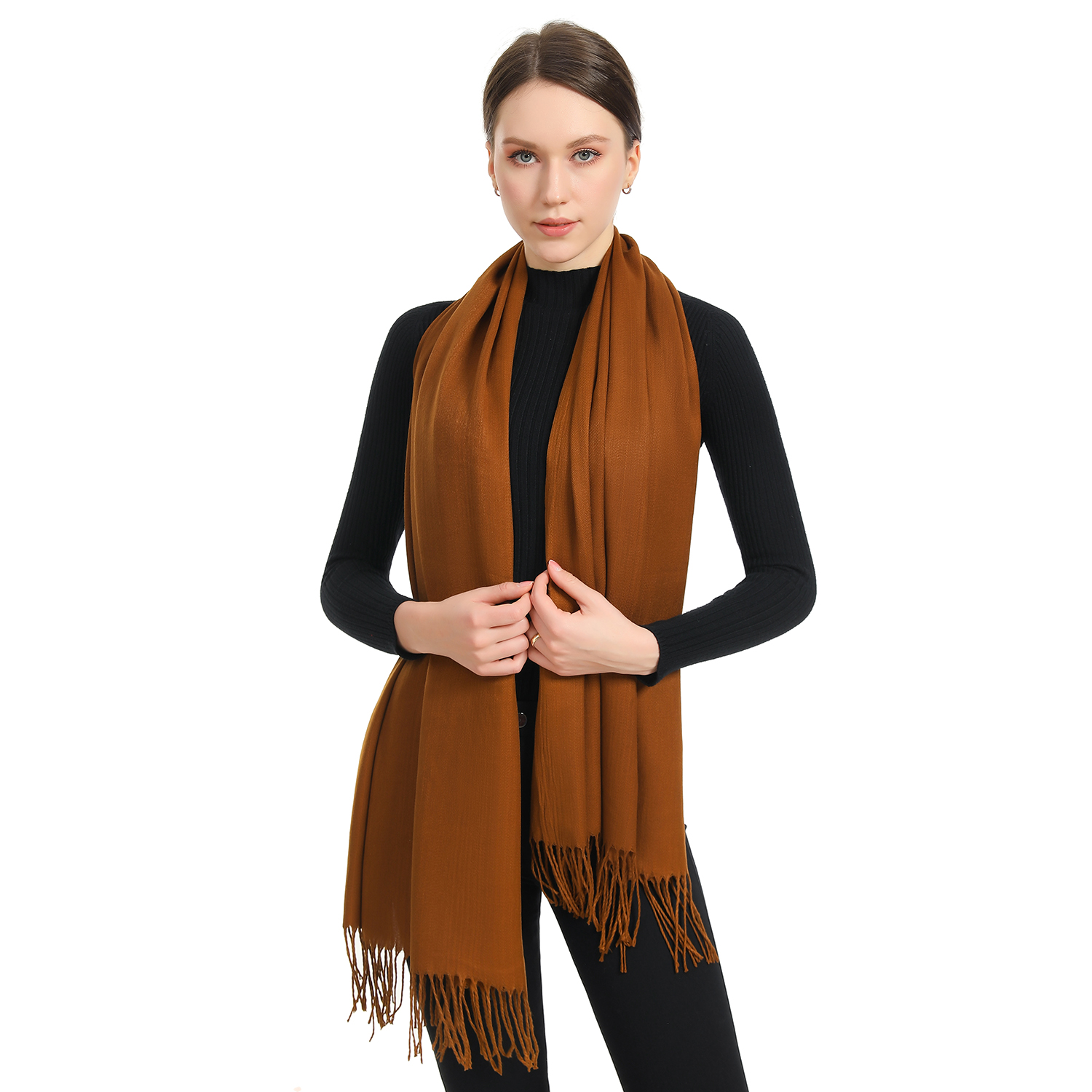 Premium Event Solid Pashmina NY7711 Caramel