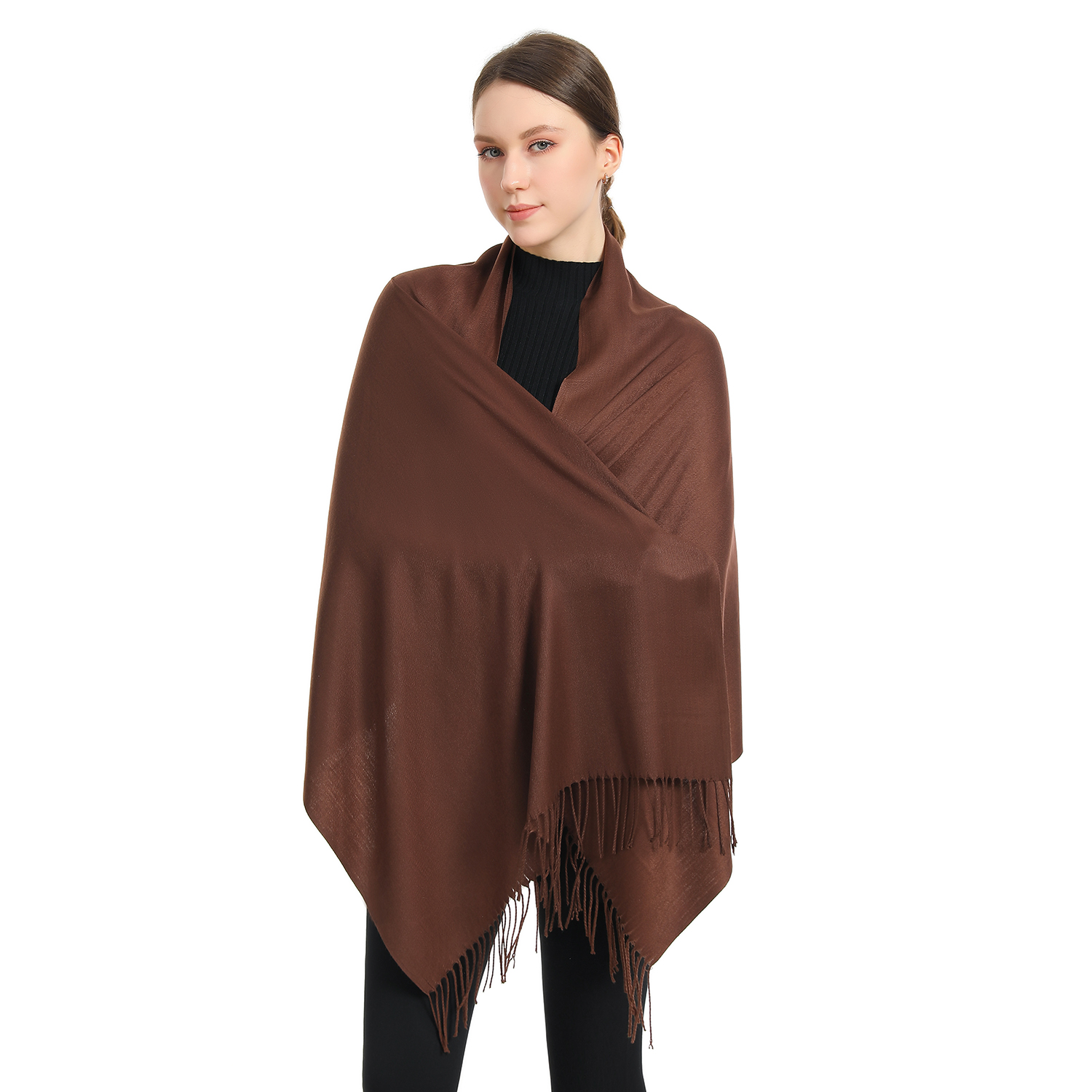 Premium Event Solid Pashmina NY7732 Coffee