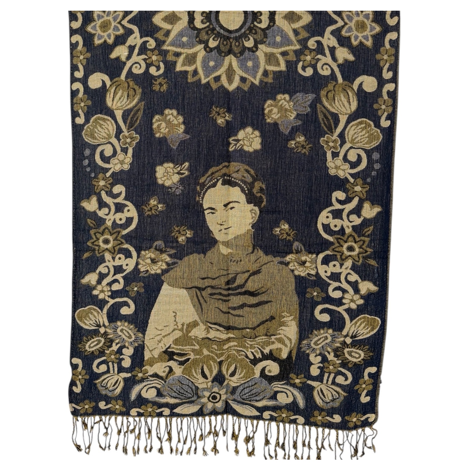 Frida With Flower Pashmina NY23211 (12Colors, 1Doz)