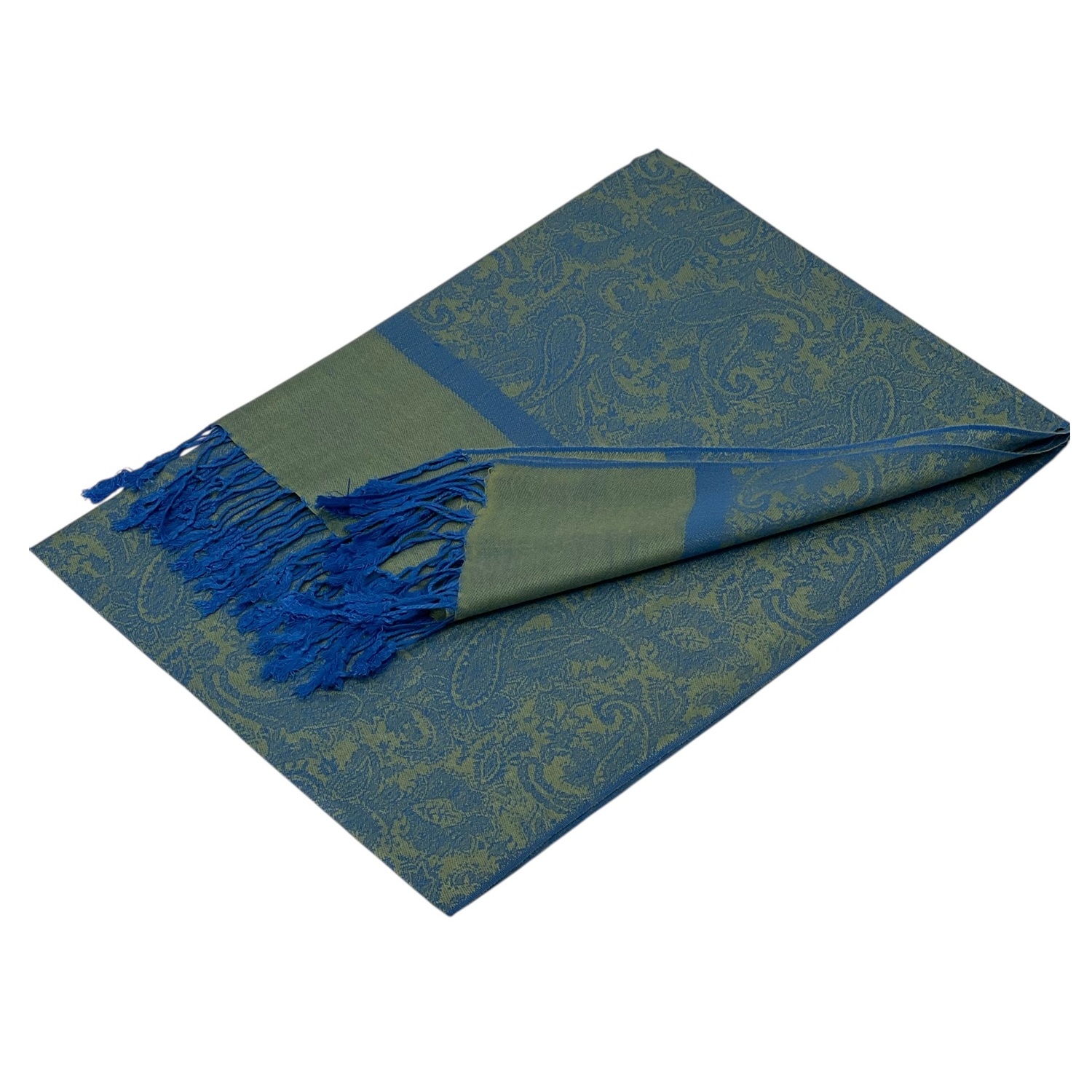 Jacquard Pashmina PL18124 Blue/Green