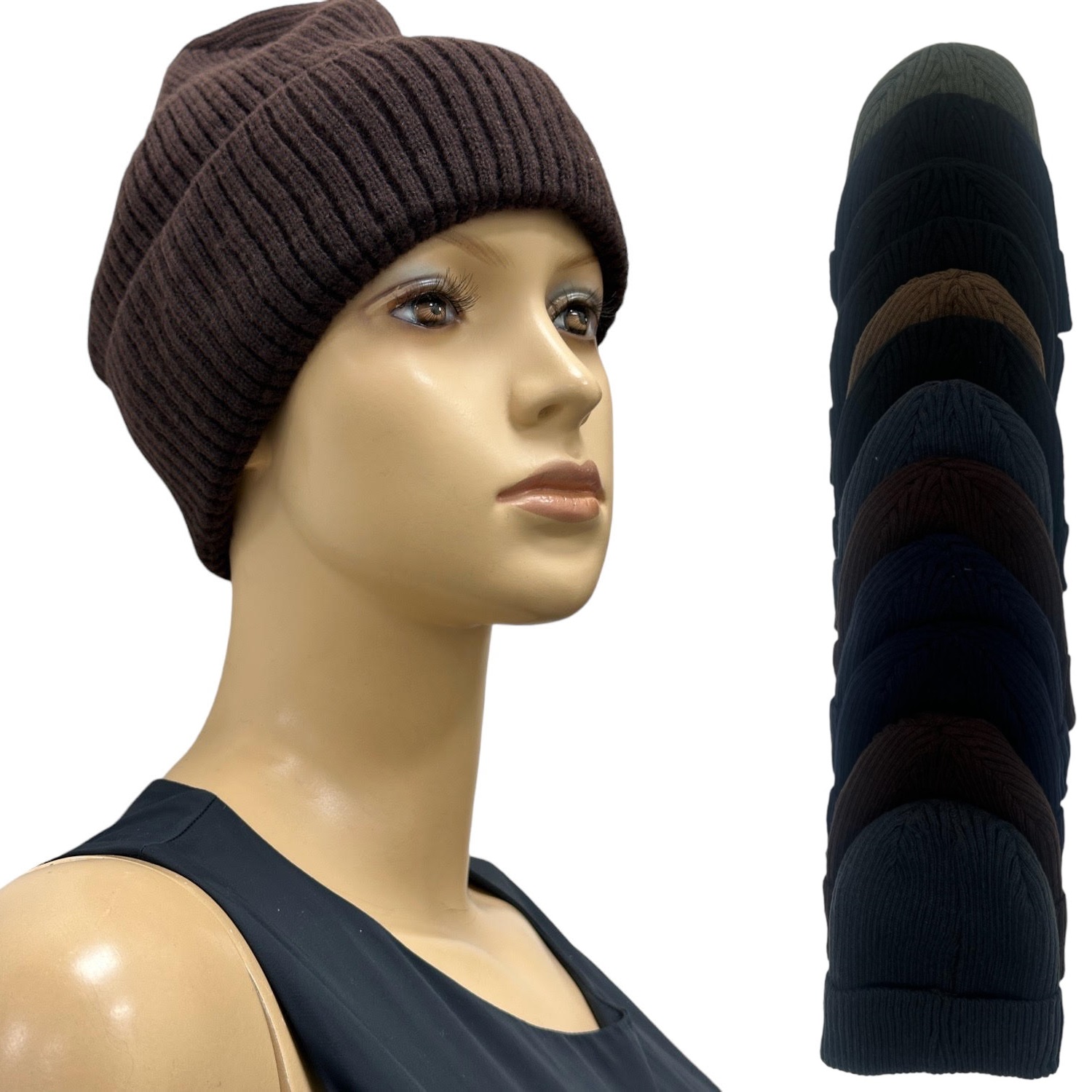 Cable knit Fleece lined Hats HY1827 (7 COLORS 1 Doz)