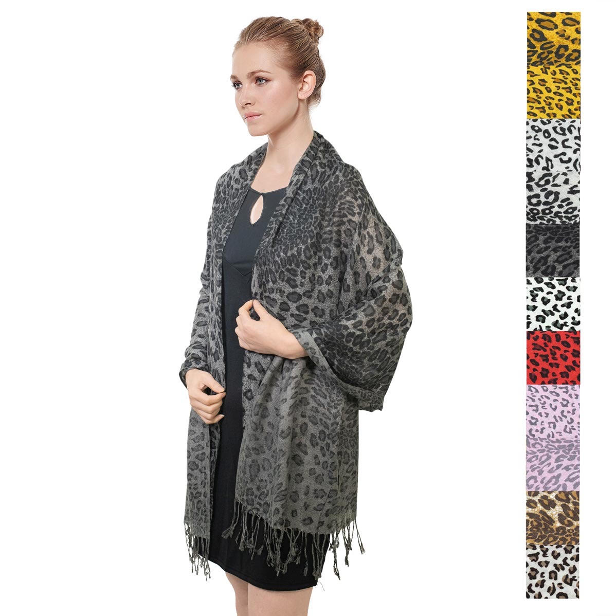 Leopard Print Pashmina NYW057S (5 Colors 1 Doz)