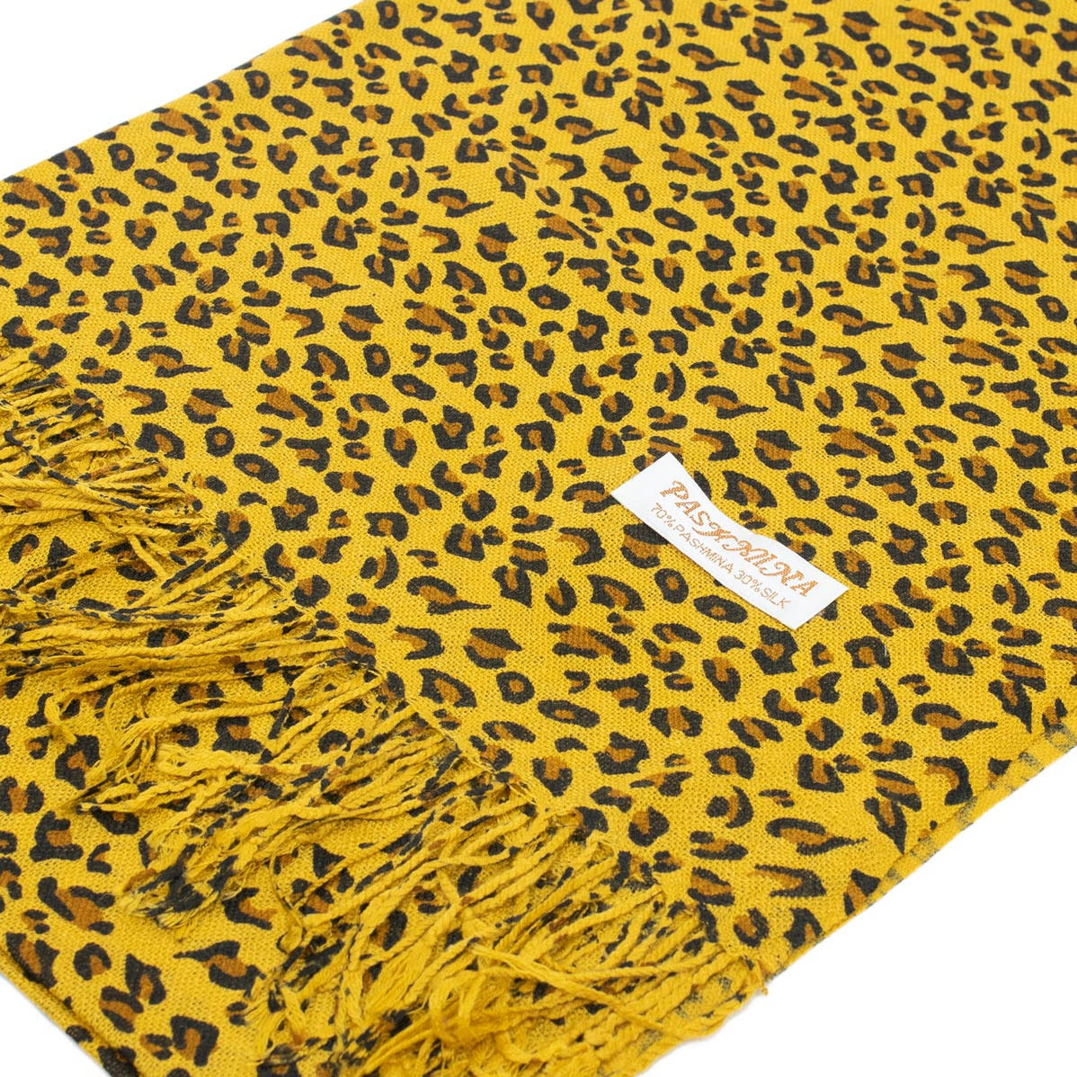 Small Leopard Pashmina W057-1 Brown