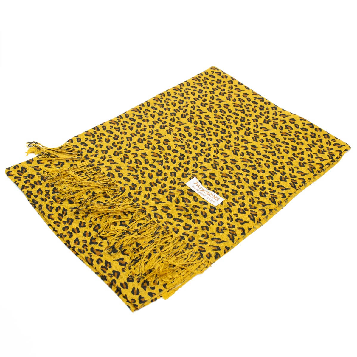 Small Leopard Pashmina W057-1 Brown