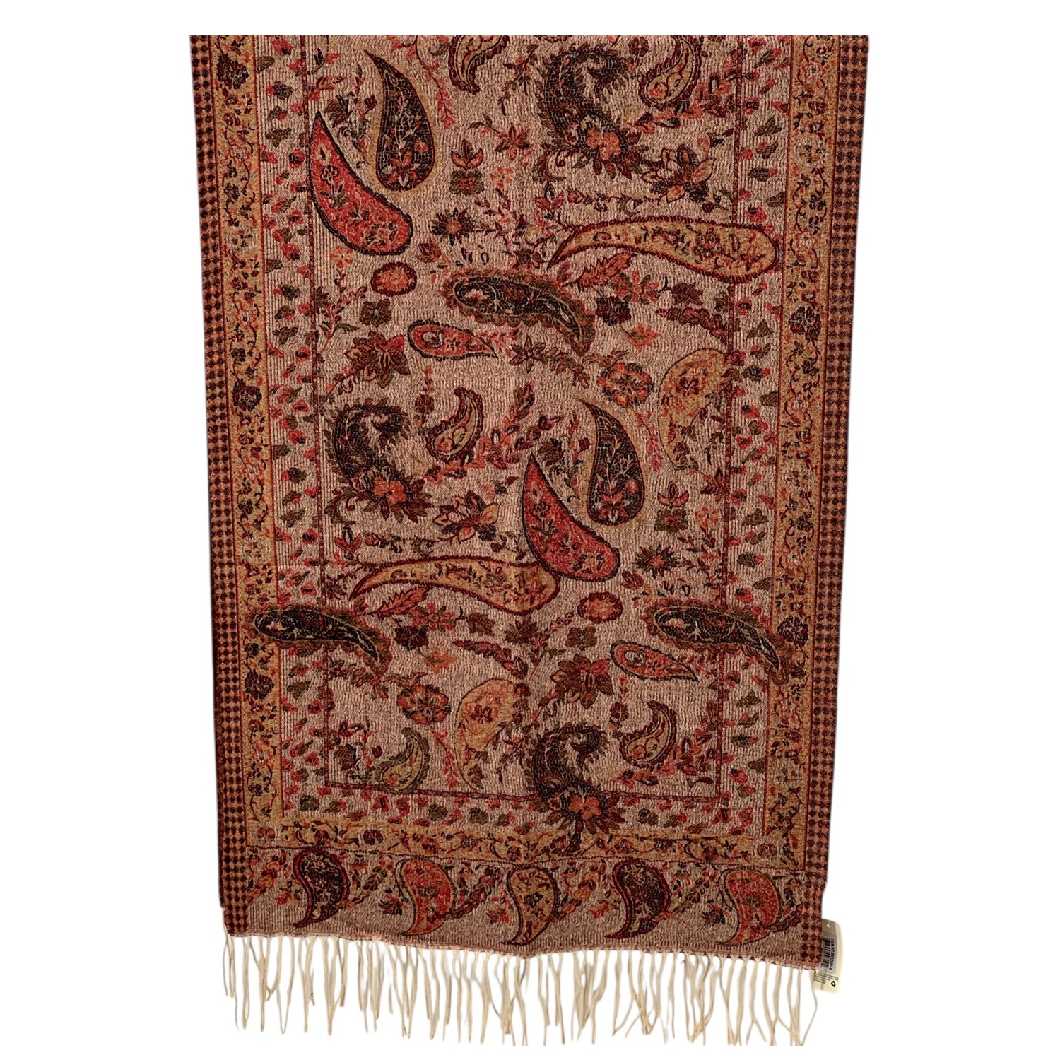 Elegant Paisley Cashmere Feel Shawl XX02007-6 Red