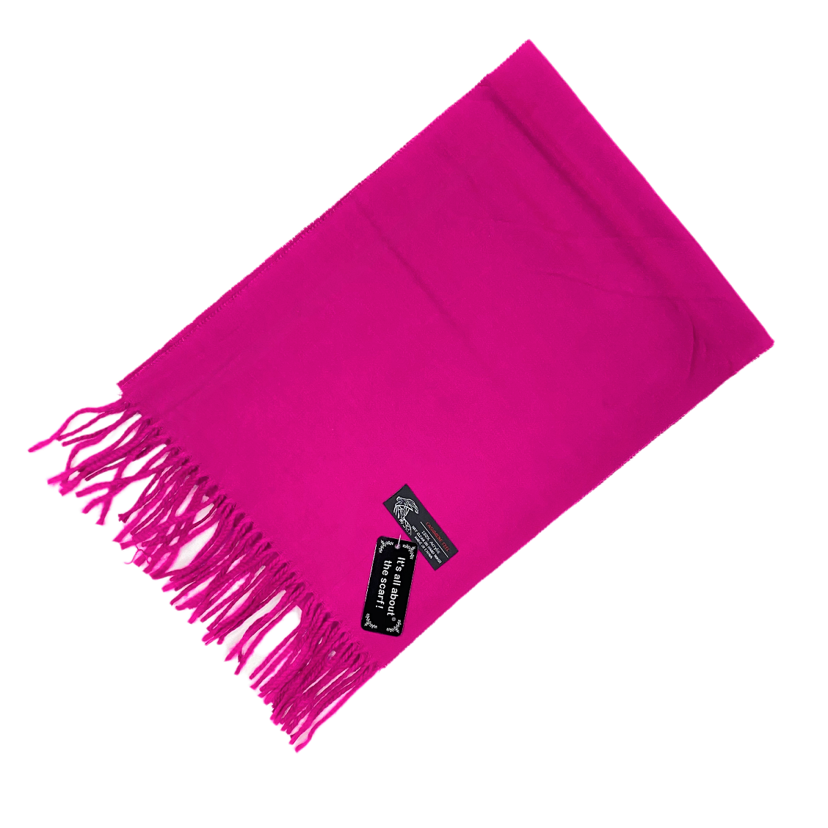 Solid Cashmere Feel Scarf Z19-08B Fuchsia