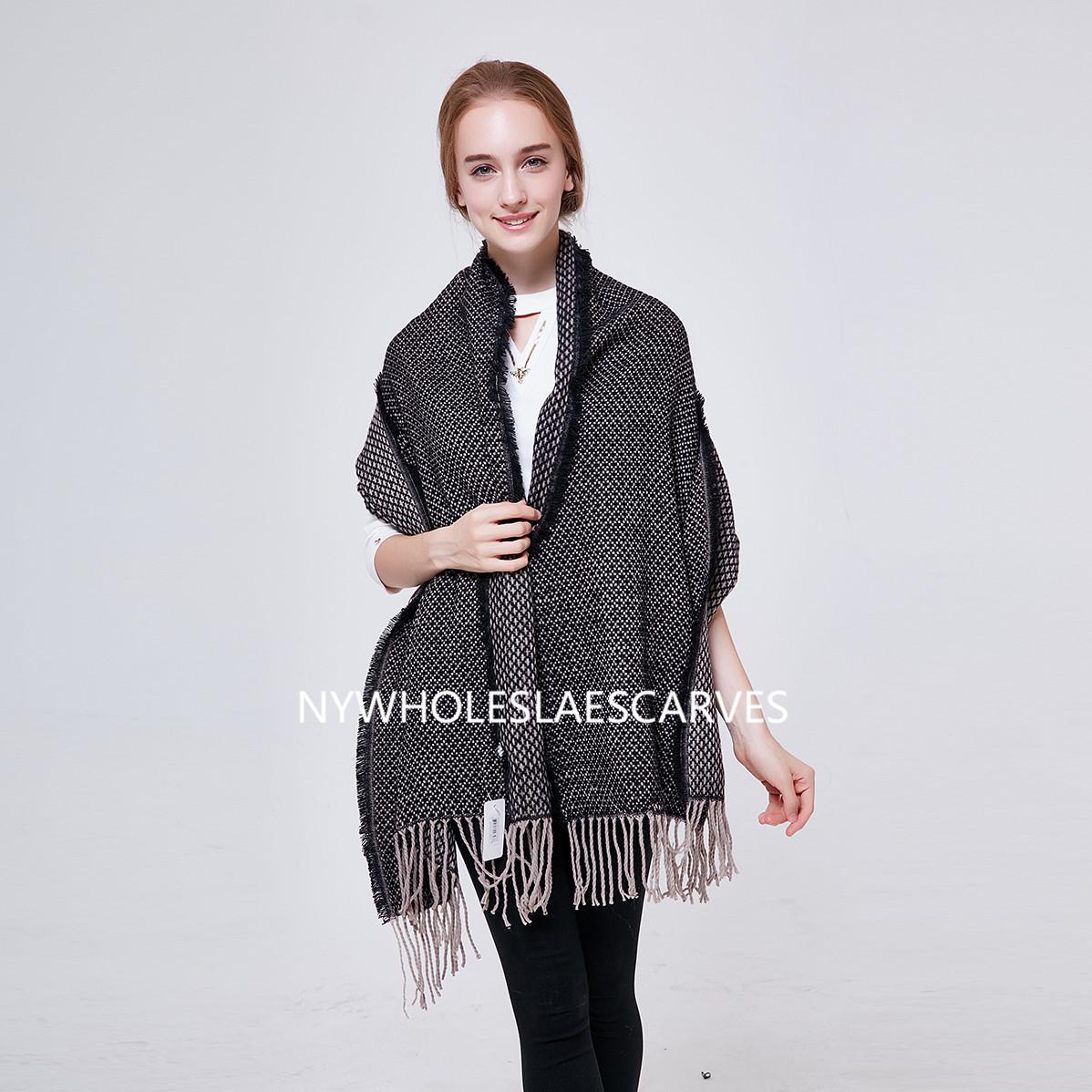 Premium Black and White Cashmere Scarves Collection