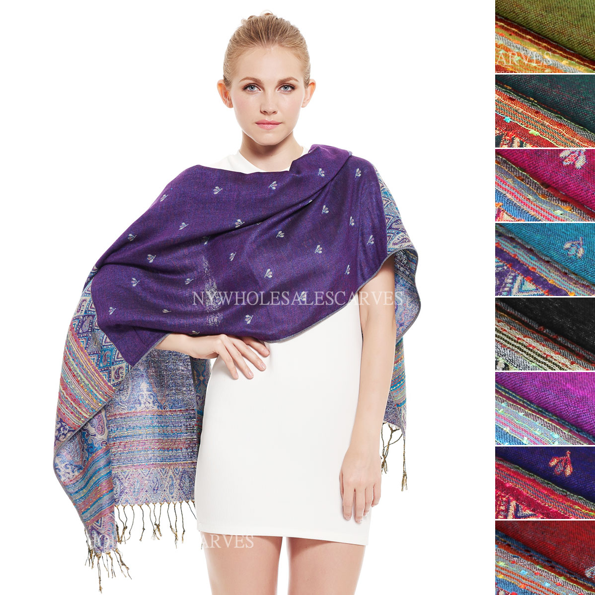 Rich Color Shawl PL65S (9 Colors, 1 Doz)