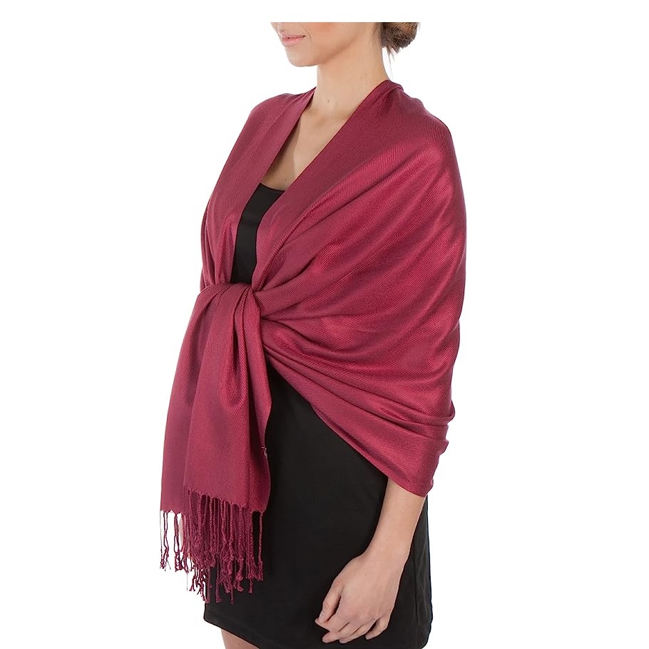 Solid Pashmina 8106 Burgundy
