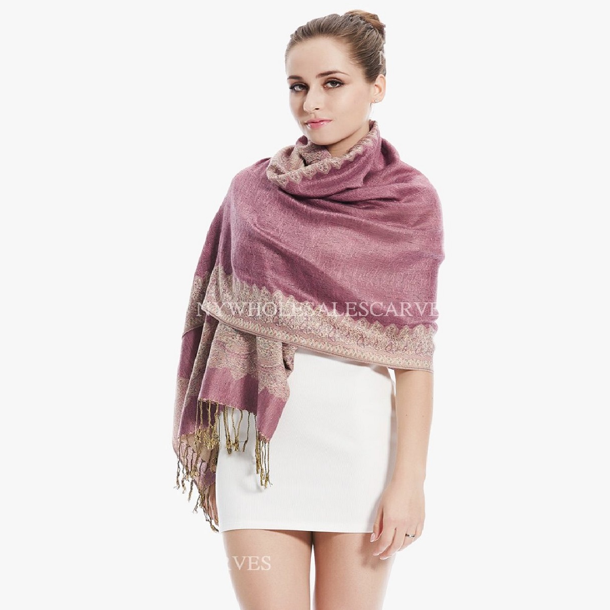 Giant Check Scarf #07-02 Color: Light Brown [07-2] - $3.28 : Wholesale ...
