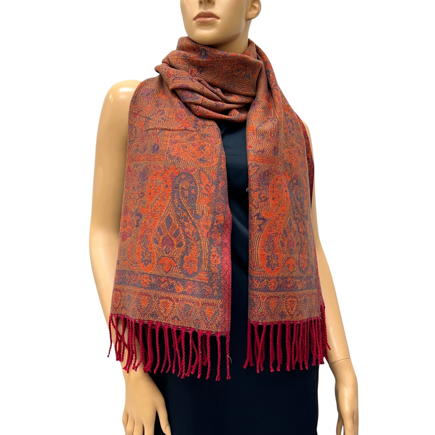 Paisley reversible Cashmere Feel Shawl SF24133-1