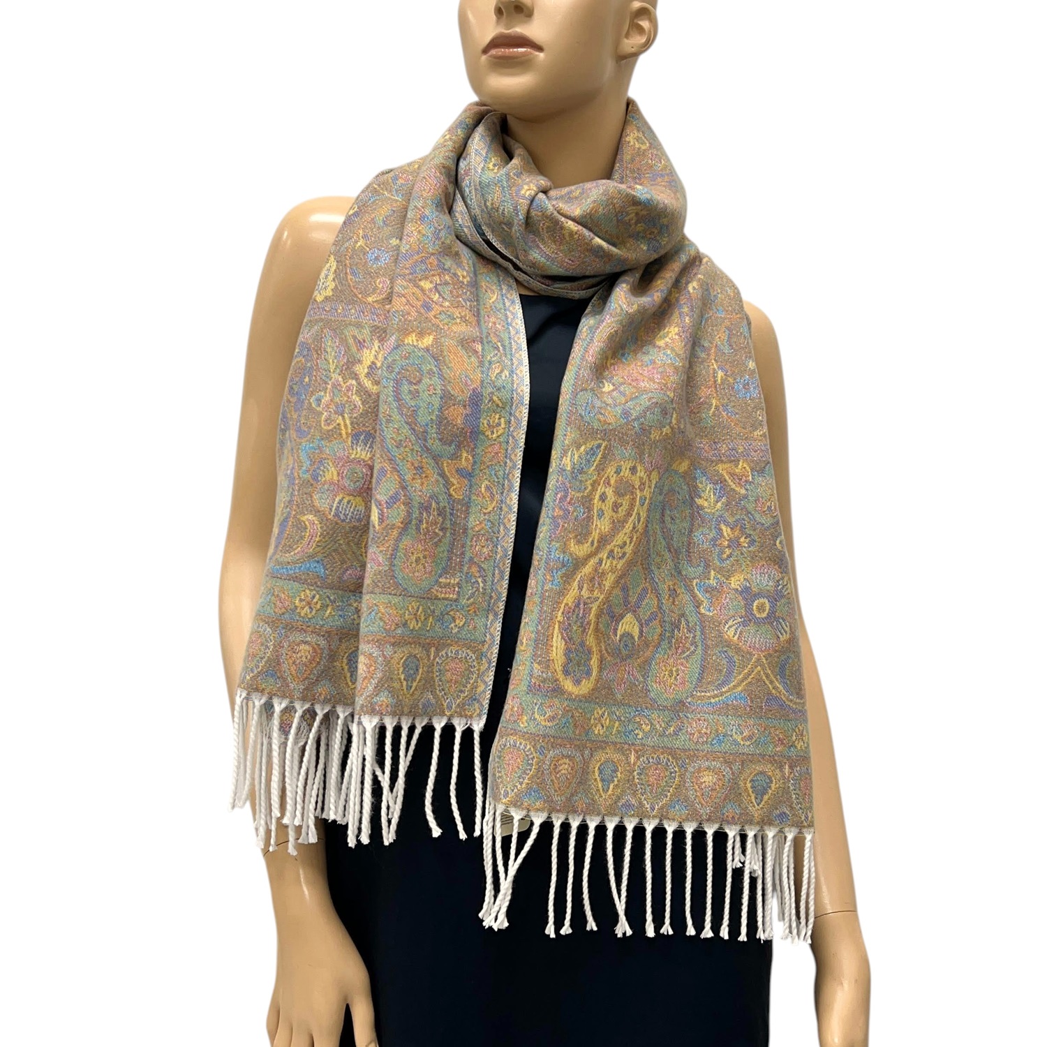 Paisley reversible Cashmere Feel Shawl SF24133-3