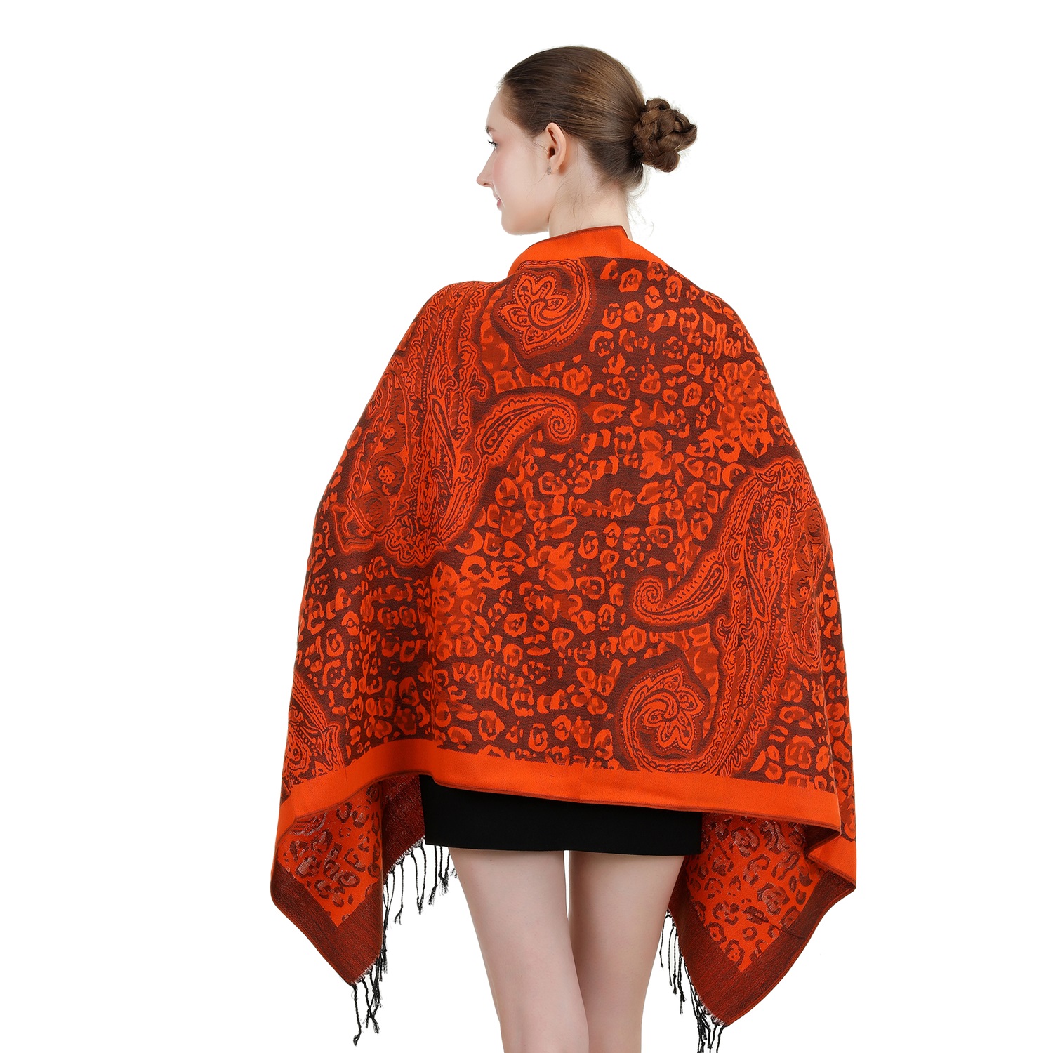 Leopard Paisley Pattern Pashmina JB250(10Colors,1Doz)