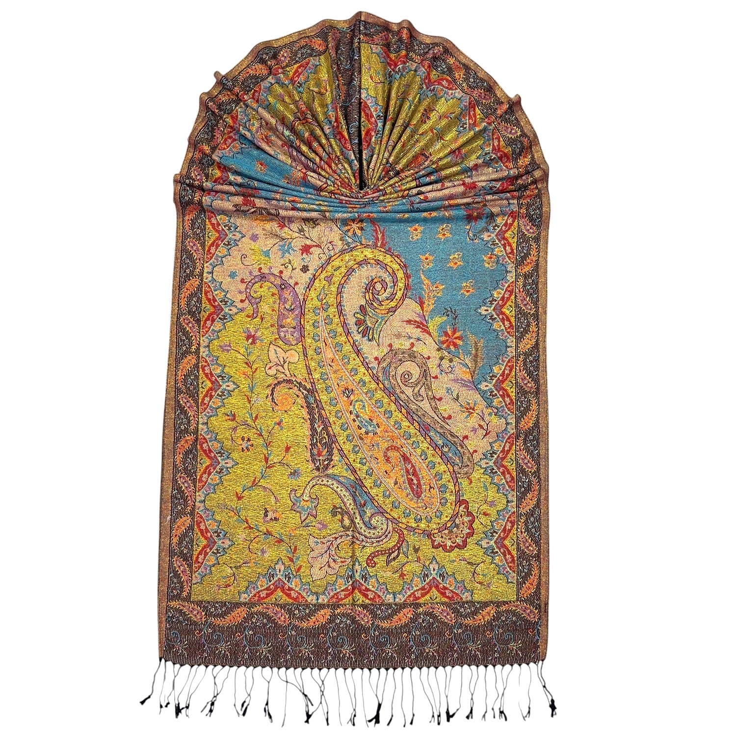Giant Metallic Paisley Pashmina SF24131 (11 colors, 1Doz)