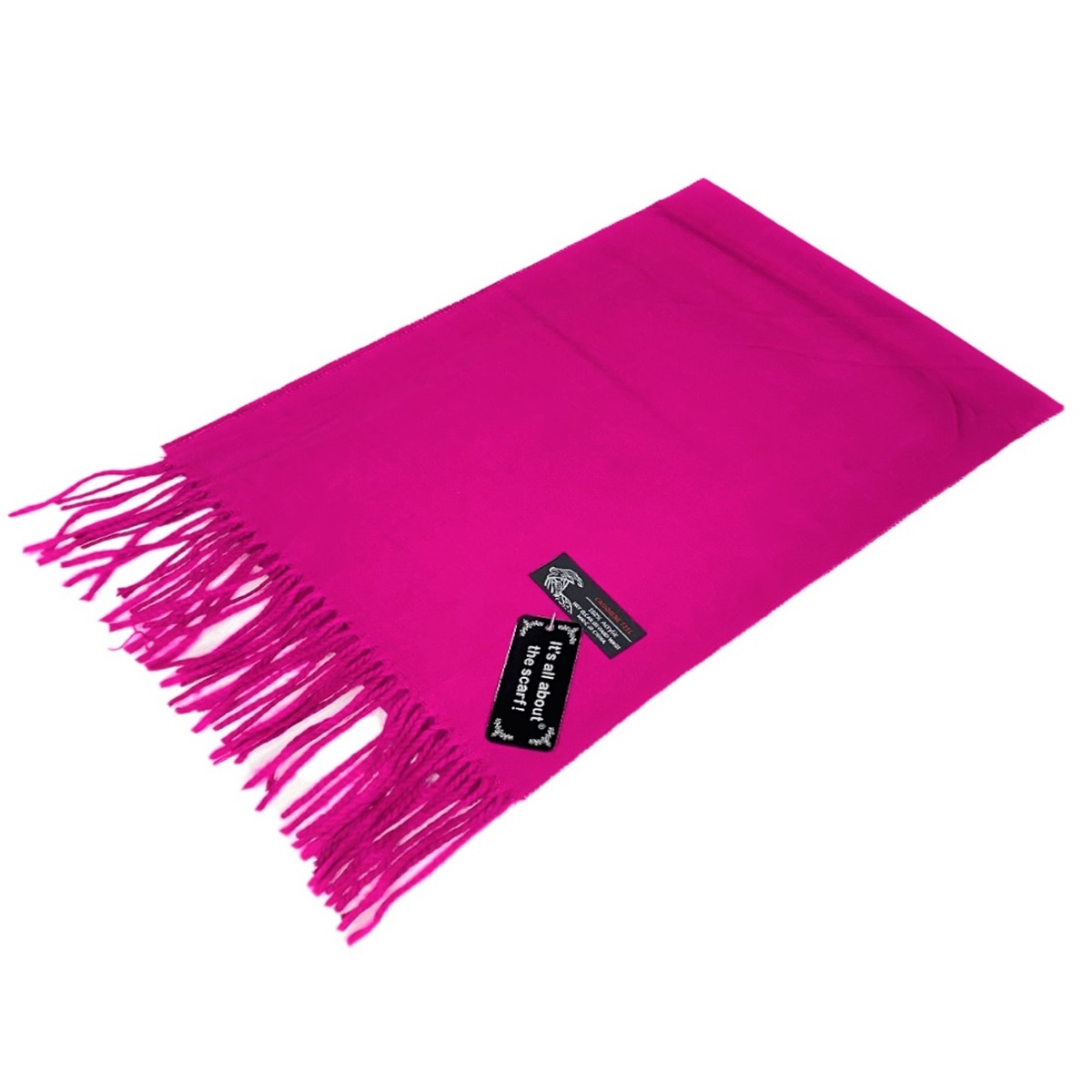 Solid Cashmere Feel Scarf Z19-08B Fuchsia