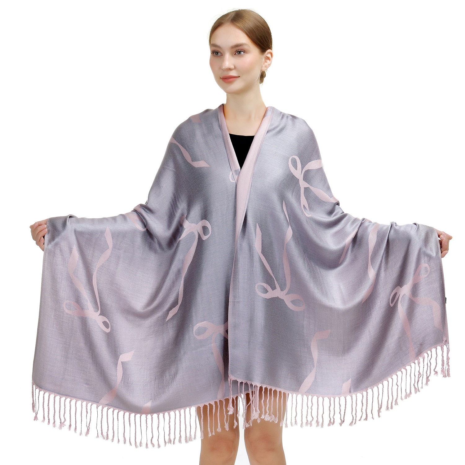 Chic Bowknot Pattern Pashmina SF24134 (11Colors , 1Doz)