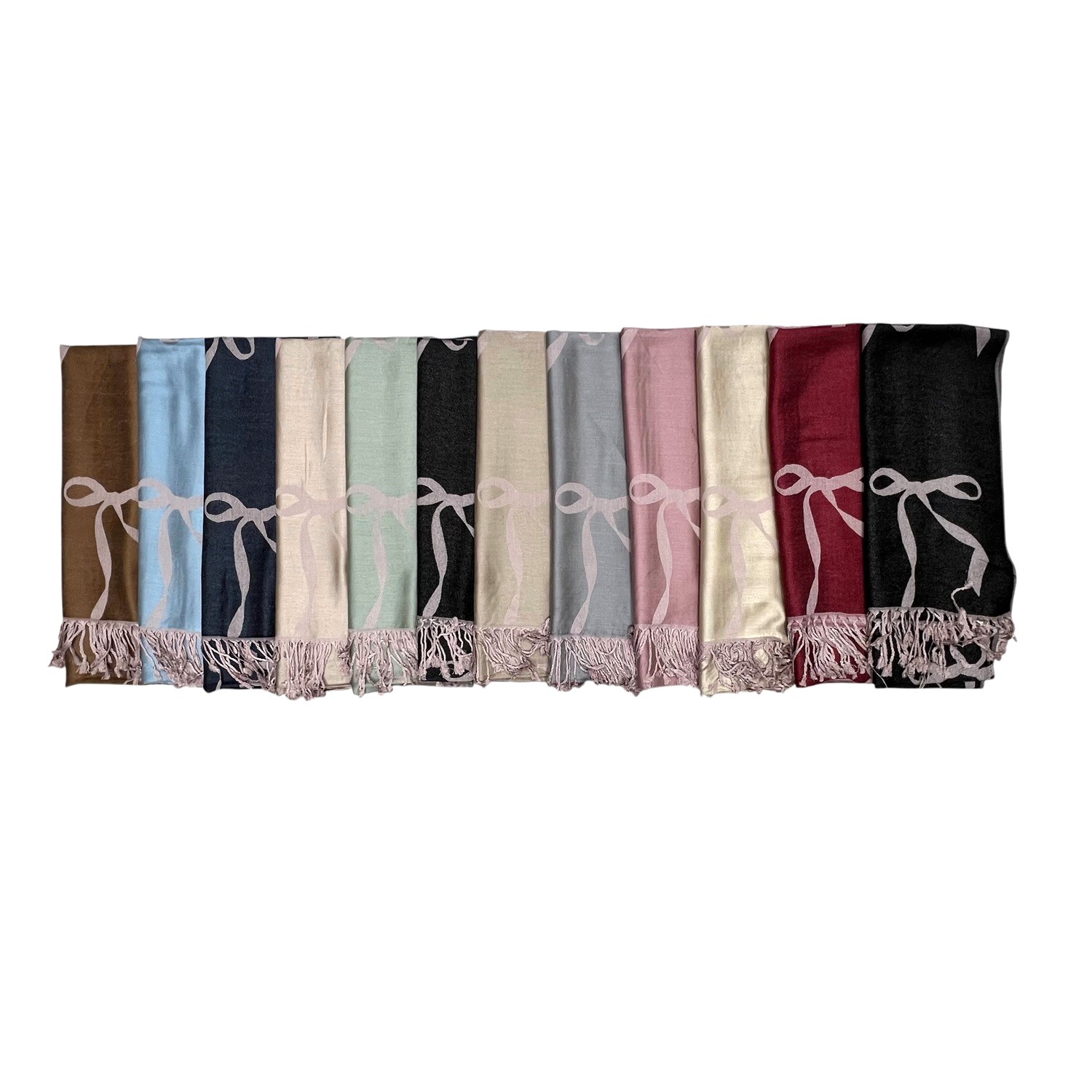 Chic Bowknot Pattern Pashmina SF24134 (11Colors , 1Doz)